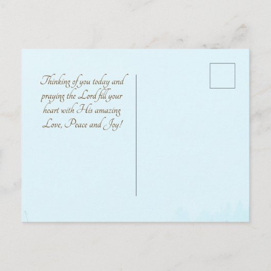 John 14:27 Vrede die ik met u verlaat, Bijbelverse Briefkaart (Achterkant)