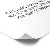 John 14:27 Vrede ik met u verlaat, Manuscript Poster (Hoek)