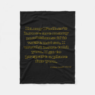 John 14_2 Kjv In Mijn Vaders Huis Christelijke Bib Fleece Deken