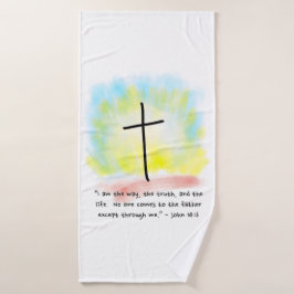 JOHN 14:6 Bath Towel Set Bad Handdoek