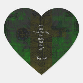 John 14:6 Bijbelverse Inspirerend prijsopgave voor Hart Sticker