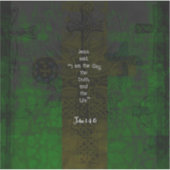 John 14:6 Bijbelverse Inspirerend prijsopgave voor Sticker (Voorkant)