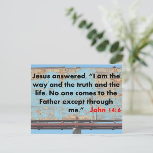 John 14:6 briefkaart (Staand voorkant)