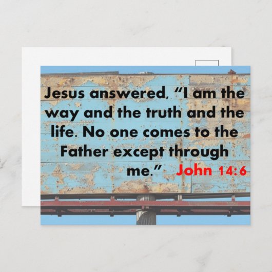 John 14:6 briefkaart (Voorkant / Achterkant)