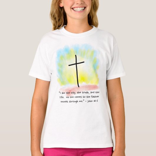JOHN 14:6 Girls' T-Shirt (Voorkant)