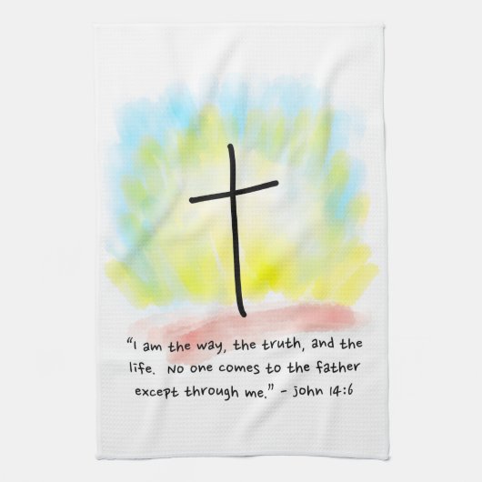 JOHN 14:6 Keukenhanddoek (Verticaal)