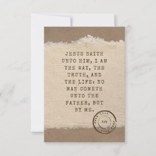 John 14:6 KJV Bijbel verse Pic Flat Wenskaart Kaart