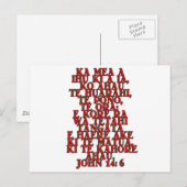 John 14:6 Maori Briefkaart (Voorkant / Achterkant)