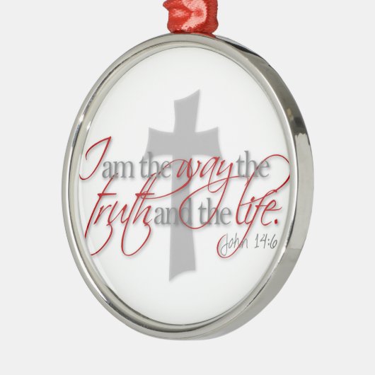 John 14:6 metalen ornament (Links)