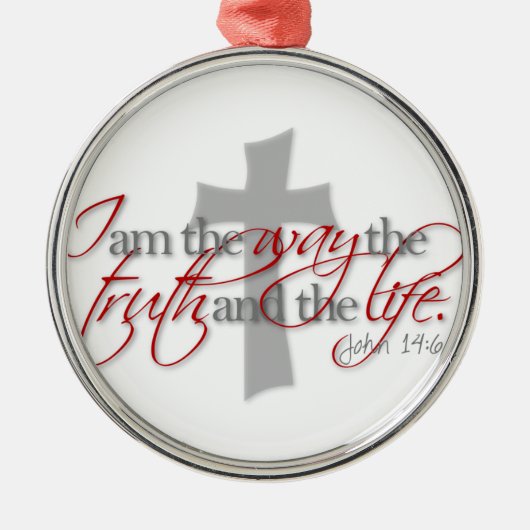 John 14:6 metalen ornament (Voorkant)