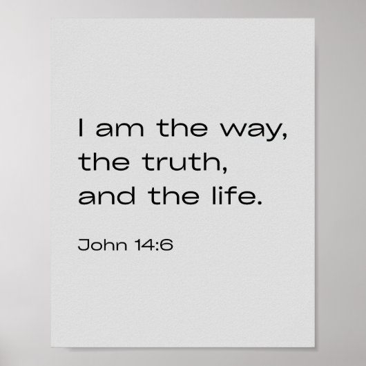 John 14:6 – Minimalist Bible Verse  Poster (Voorkant)