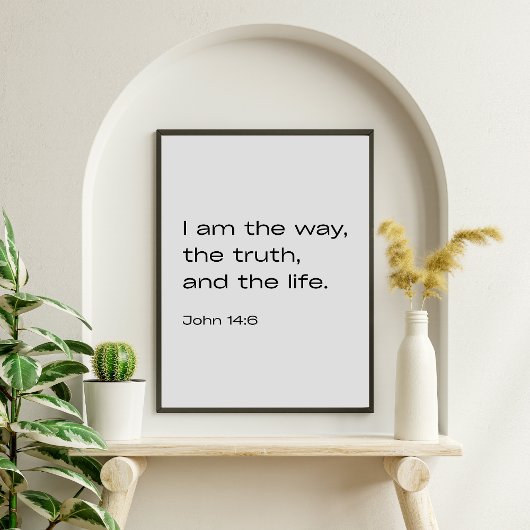 John 14:6 – Minimalist Bible Verse  Poster
