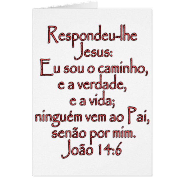 John 14:6 Portugees (Voorkant)
