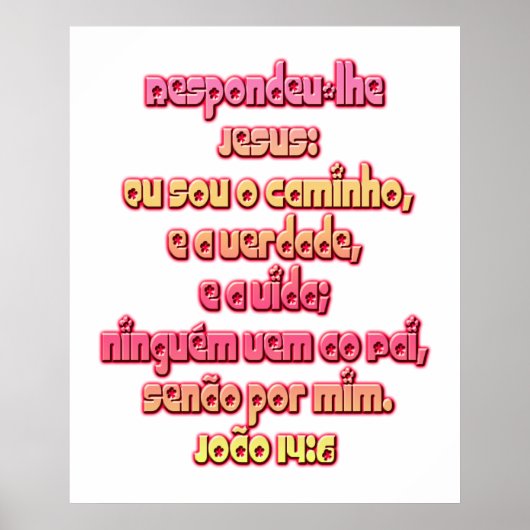 John 14:6 Portugees Poster (Voorkant)