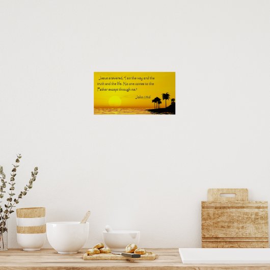 John 14 : 6 poster (Keuken)