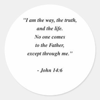 JOHN 14:6 RONDE STICKER