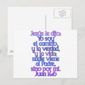 John 14:6 Spaans Briefkaart (Voorkant / Achterkant)
