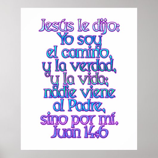 John 14:6 Spaans Poster (Voorkant)