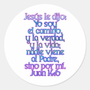 John 14:6 Spaans Ronde Sticker