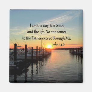 JOHN 14:6 SUNSET FOTO-ONTWERP MAGNEET