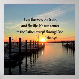 JOHN 14:6 SUNSET FOTO-ONTWERP POSTER