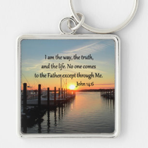 JOHN 14:6 SUNSET FOTO-ONTWERP SLEUTELHANGER