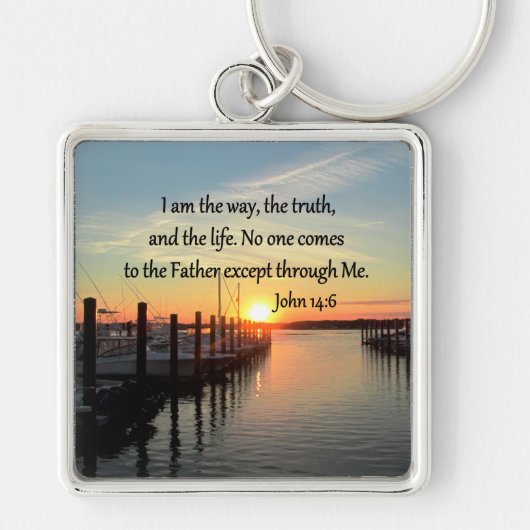 JOHN 14:6 SUNSET FOTO-ONTWERP SLEUTELHANGER (Voorkant)