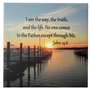 JOHN 14:6 SUNSET FOTO-ONTWERP TEGELTJE