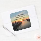 JOHN 14:6 SUNSET FOTO-ONTWERP VIERKANTE STICKER (Envelop)