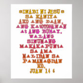 John 14:6 Tagalog Poster (Voorkant)