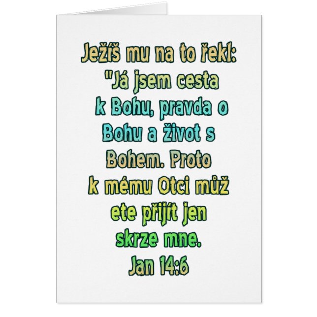 John 14:6 Tsjechië (Voorkant)