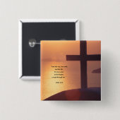 JOHN 14:6 VIERKANTE BUTTON 5,1 CM (Voorkant /achterkant)