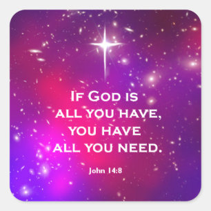 John 14:8 vierkante sticker