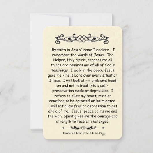 John 14 de kaart van de Nota van de Manuscript  ac (Voorkant)