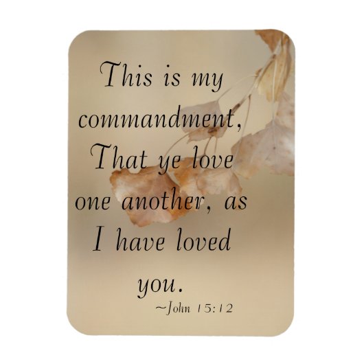 John 15:12 houdt van elkaar magneet (Verticaal)