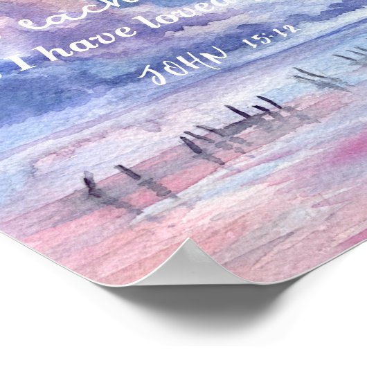 John 15:12 Jesus Command Love Other Poster (Hoek)