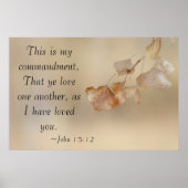John 15:12 Liefde van elkaar Poster (Voorkant)