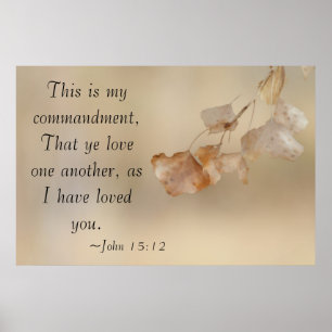 John 15:12 Liefde van elkaar Poster