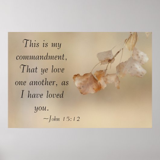 John 15:12 Liefde van elkaar Poster (Voorkant)