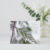 John 15:13 Icy Evergreen Briefkaart (Staand voorkant)