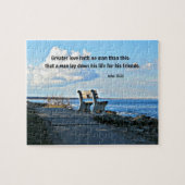 John 15:13 Meer liefde met geen man dan dit... Legpuzzel (Horizontaal)