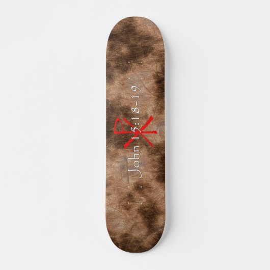 John 15:18-19 persoonlijk skateboard (Voorkant)