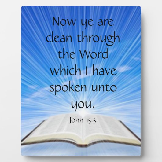 John 15:3 fotoplaat (Voorkant)
