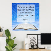 John 15:3 poster (Thuiskantoor)