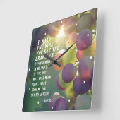 John 15:5 Ik ben de zegen dat jij de Bijbel bent Vierkante Klok (Hoek)