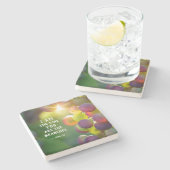 John 15:5 Ik ben de zegen... jij bent de Bijkantor Stenen Onderzetter (Zijkant)