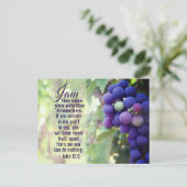 John 15:5 Ik ben de zegen U bent de Bijbel. Briefkaart (Staand voorkant)