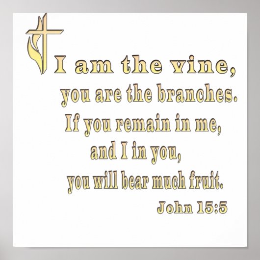 John 15:5-kleding en meer poster (Voorkant)