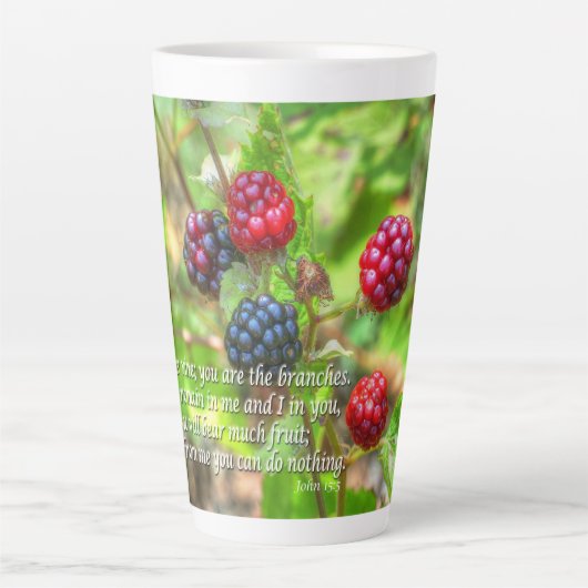 John 15:5 latte mok (Voorkant)