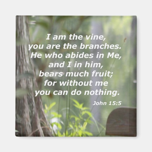 John 15:5 magneet (Voorkant)